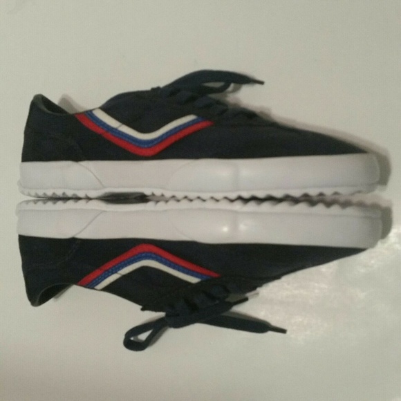 TORY BURCH SPORT Blue Canvas Suede sneakers 8M - Picture 5 of 8